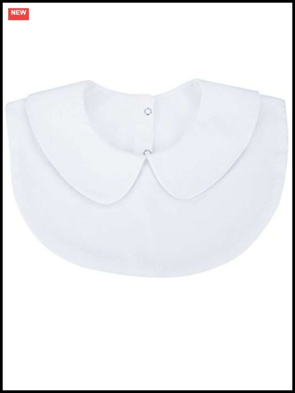 Detachable Collar Dickey Blouse Polyester Cotton Snap Button Women's
